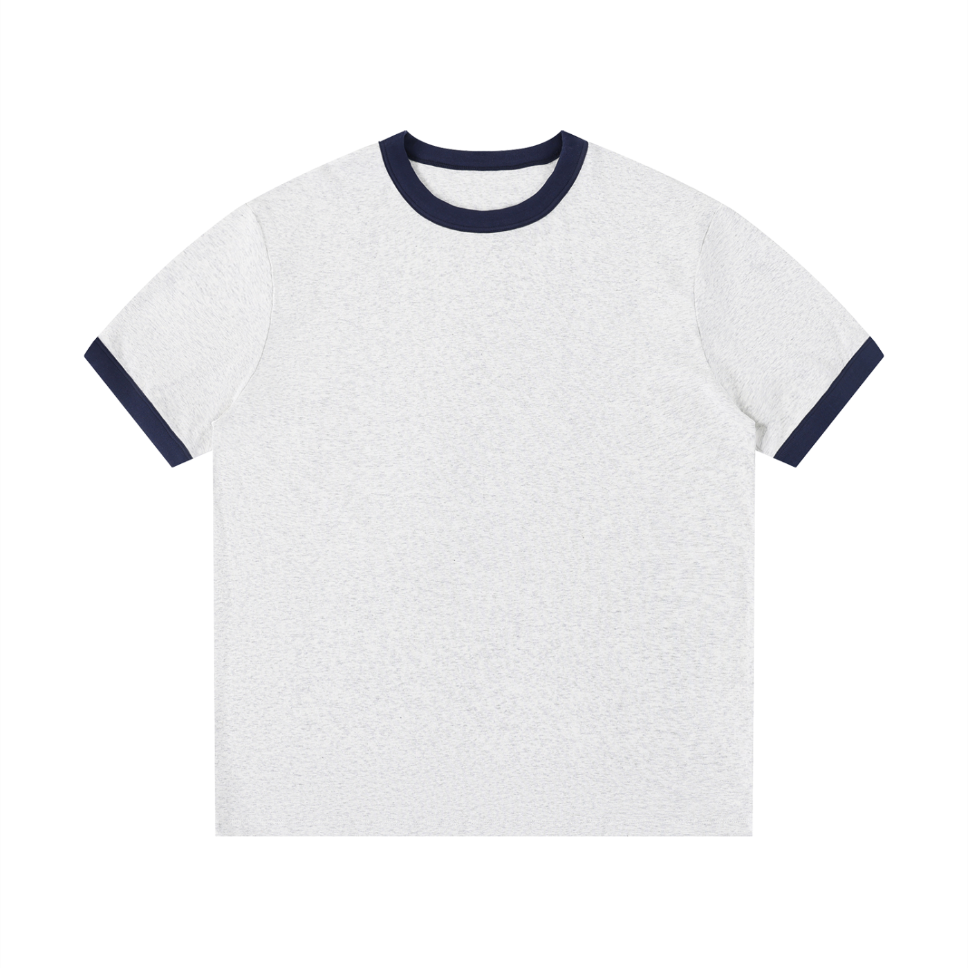 Contrast Edge Ribbed Crewneck T-Shirt