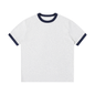 Contrast Edge Ribbed Crewneck T-Shirt