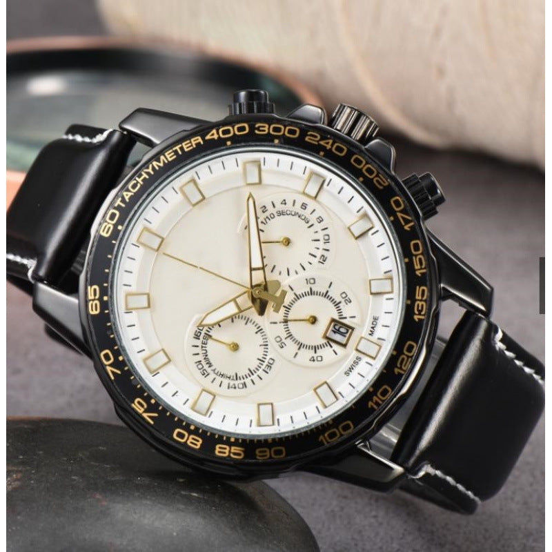 Men's Six-pin Full-function Quartz Watch