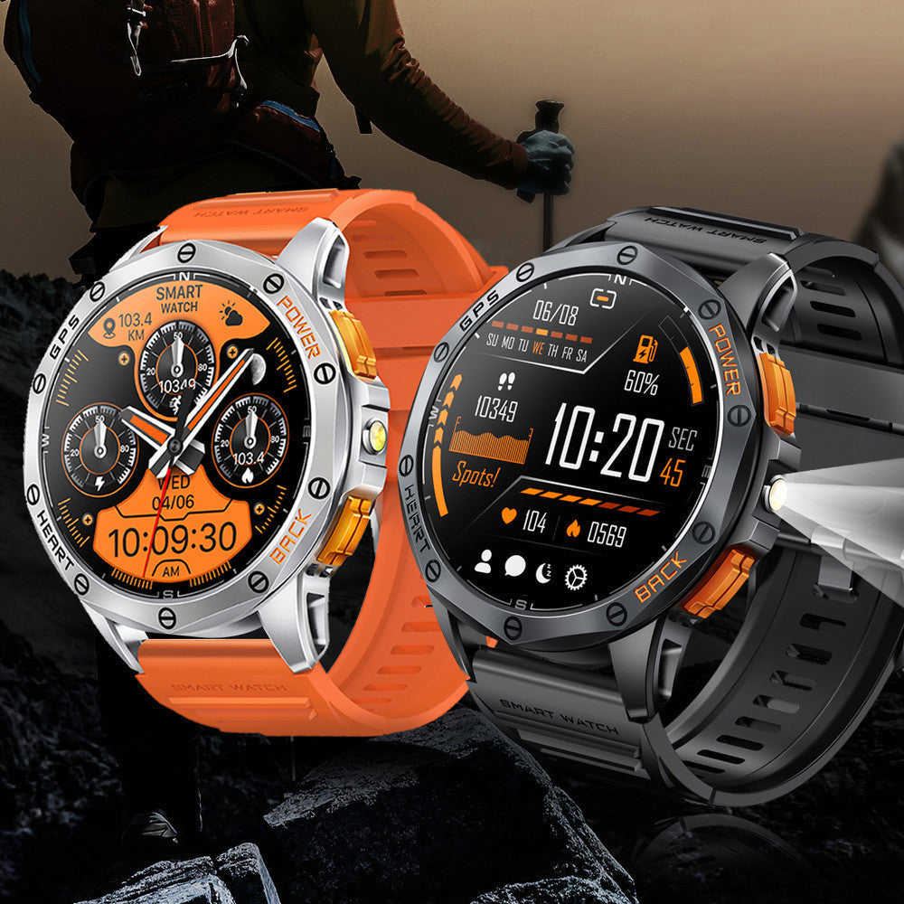 Montre intelligente K67 Bluetooth avec boussole et écran AMOLED