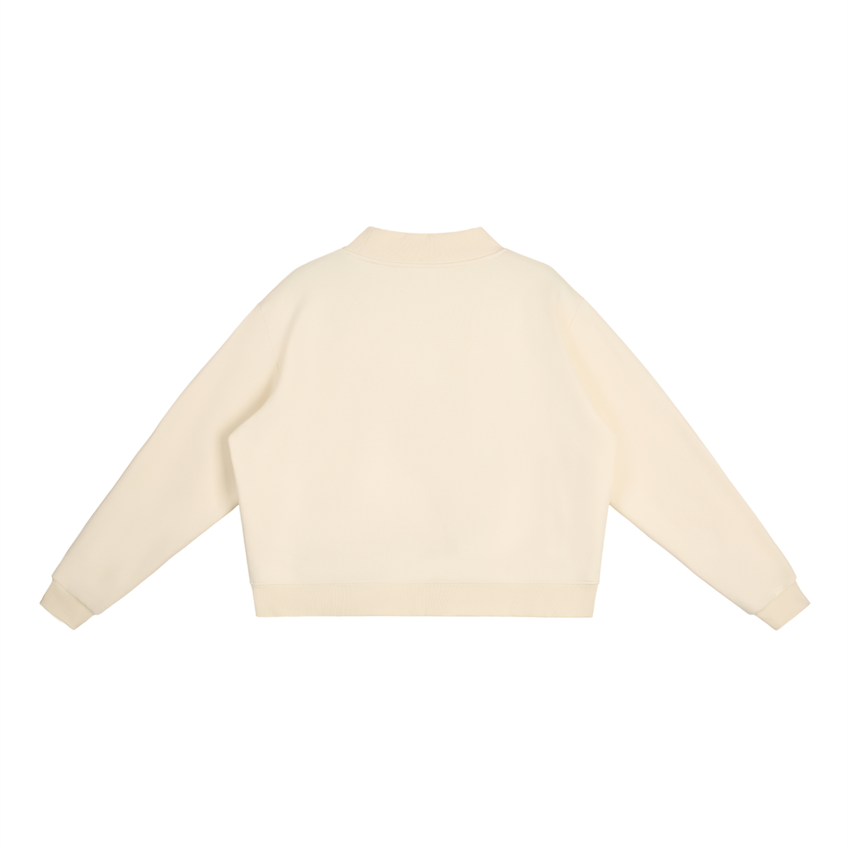 Waran Fleece Mock-Neck Crew Sweatshirt