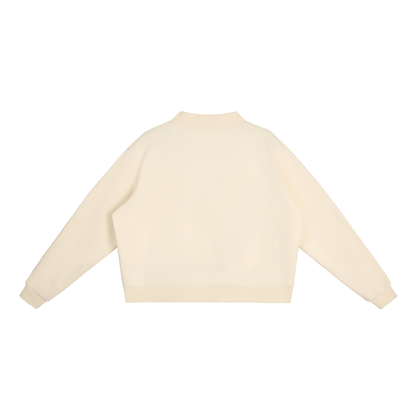 Waran Fleece Mock-Neck Crew Sweatshirt