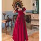 Red French Satin Dress