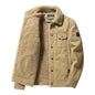 Fleece-lined Thickened Polo Collar Jacket