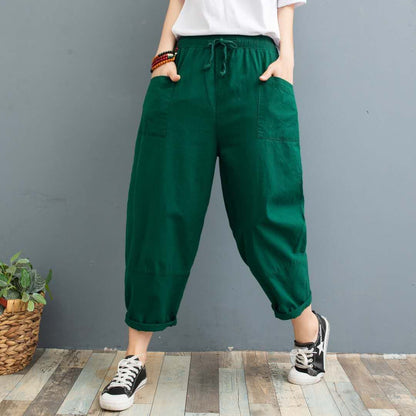 Womens Cropped Pants Printed