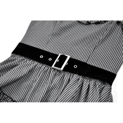 Dark in Love Striped Gothic Mini Dress