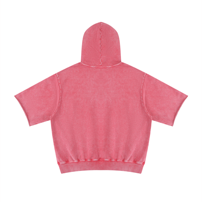 Waran Mineral Wash Short Sleeve Hoodie