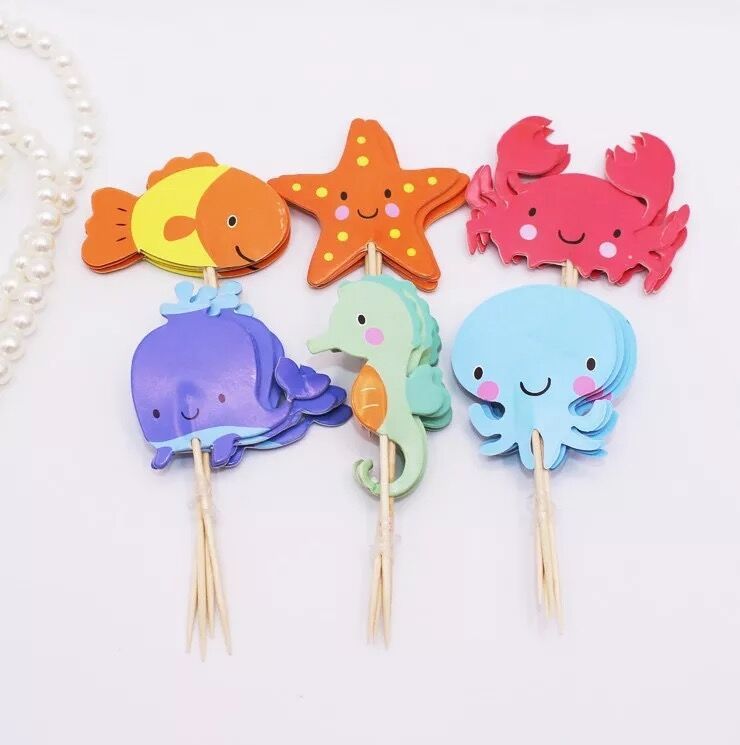 Marine 24pc Baking Birthday Cake Decoration