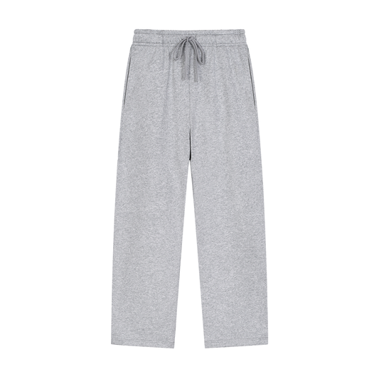 Solid Color Straight-Leg Sweatpants