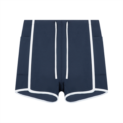 Women's High Rise Color Block Yoga Shorts