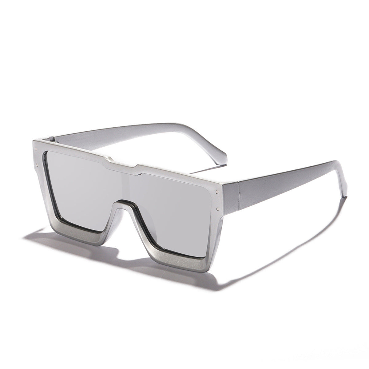 Nouvelles lunettes de soleil personnalisées à grande monture européennes et américaines, lentille monobloc, style INS, lunettes de sport