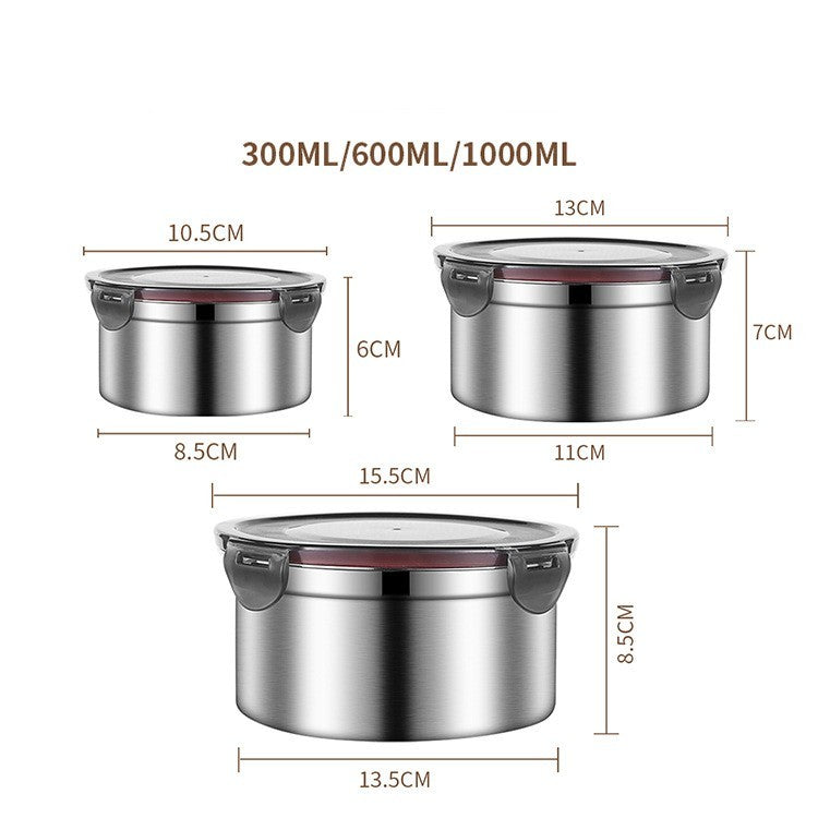 Stainless Steel Food Storage Box Sealed