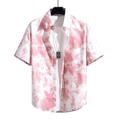 Men's silk High-end Printed Shirt