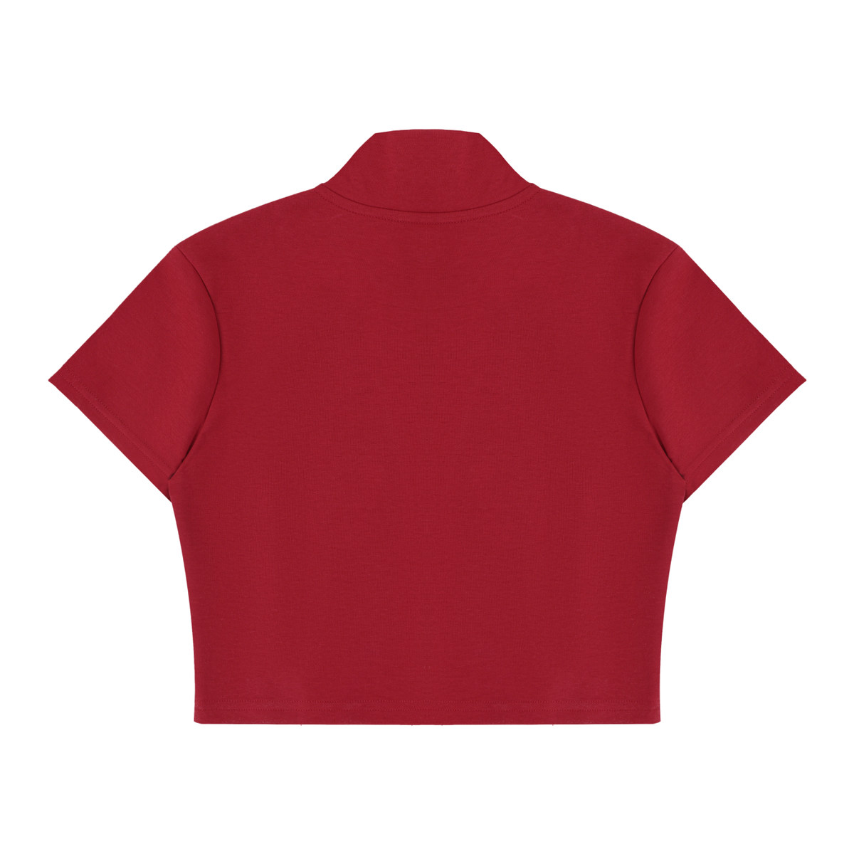 Women's Cropped Full Zip Short Sleeve T-Shirt 220GSM