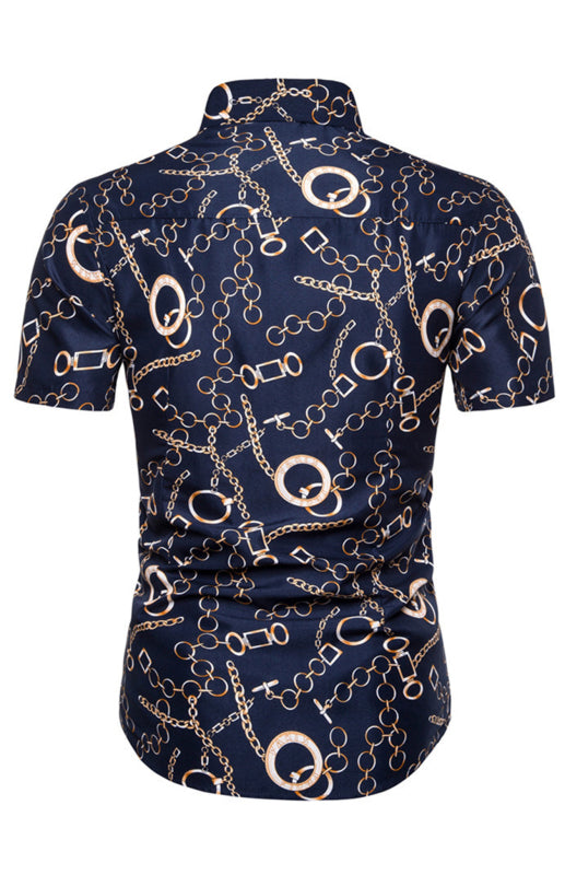 Chemise imprimée à manches courtes pour homme – collection été