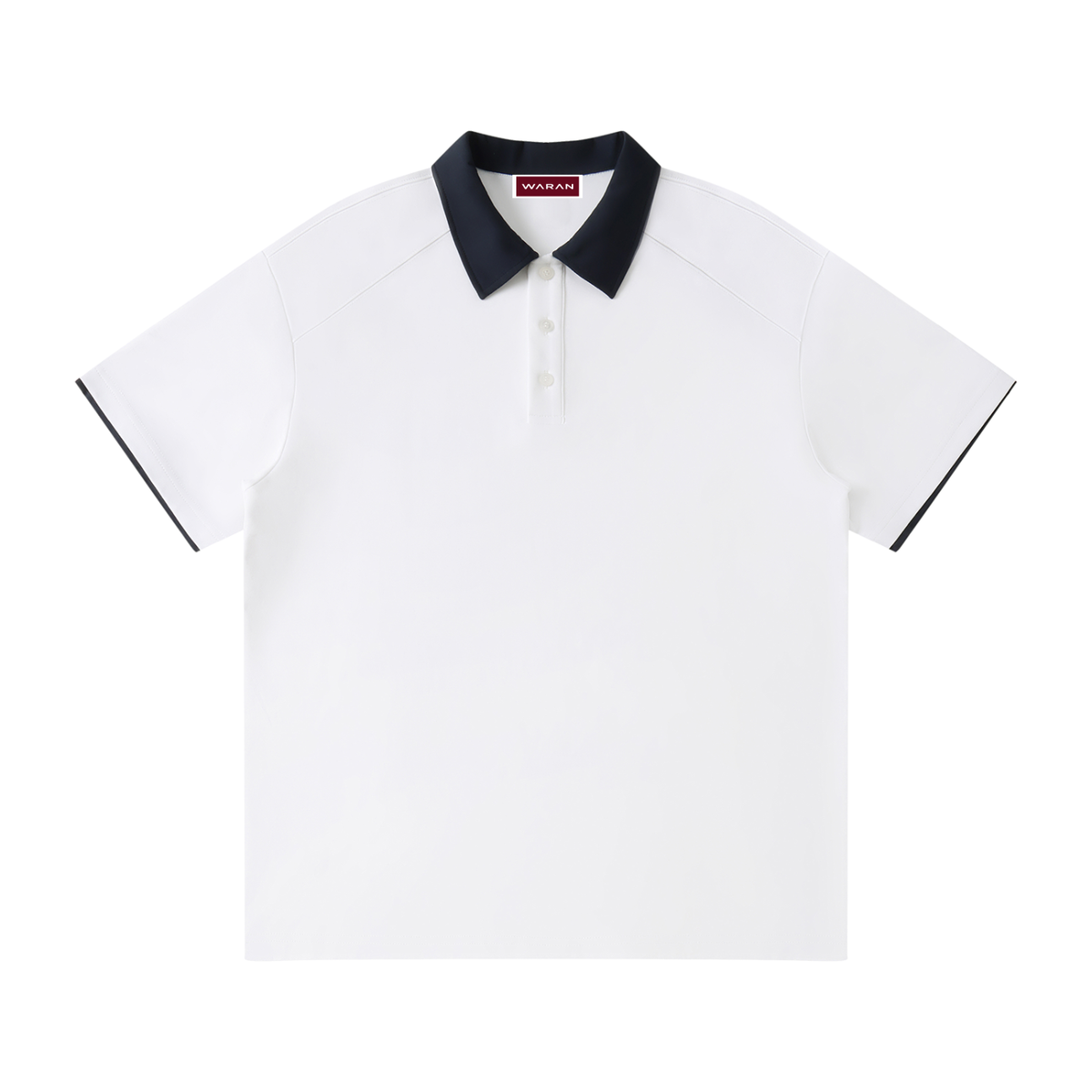 Waran Contrast Collar Raglan Polo Shirt