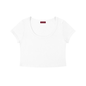 Women's Solid Color Slim Crop T-Shirt