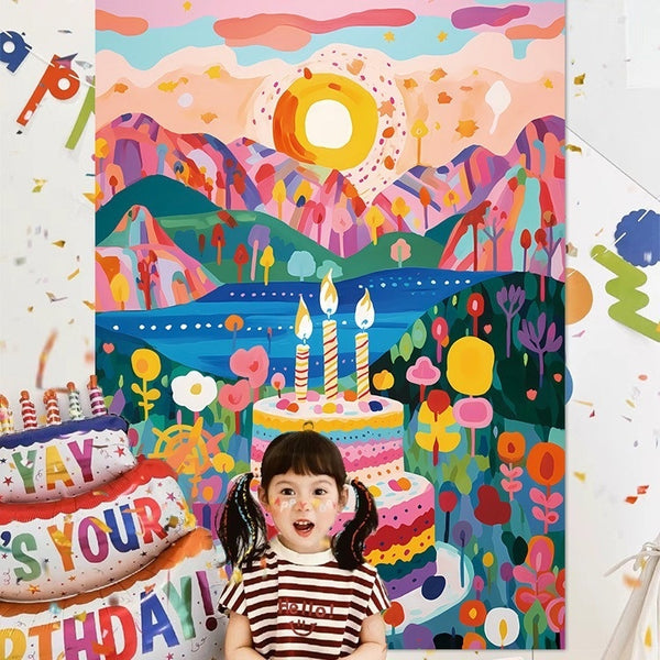Birthday Party Layout Background Wall
