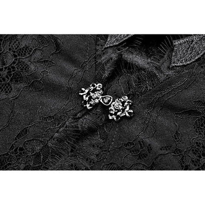 Dark in Love Morwenna Lace Gothic Maxi Dress in Black
