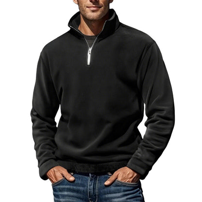 Men's Polar Fleece Stand Collar Pullover
