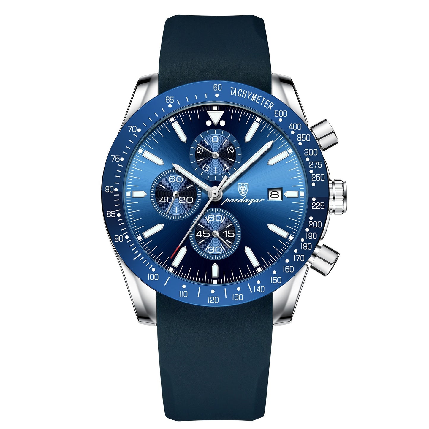 Poedagar Multifunctional Waterproof Luminous Men's Watch