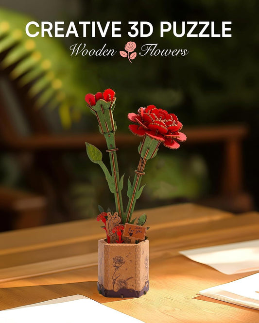 Flowers Bouquet Wooden Craft