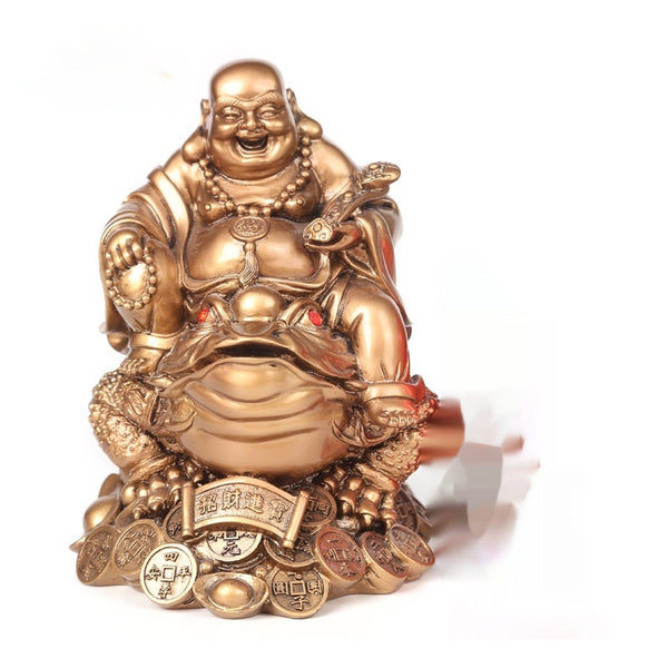 Copper Buddha and Toad Ornament
