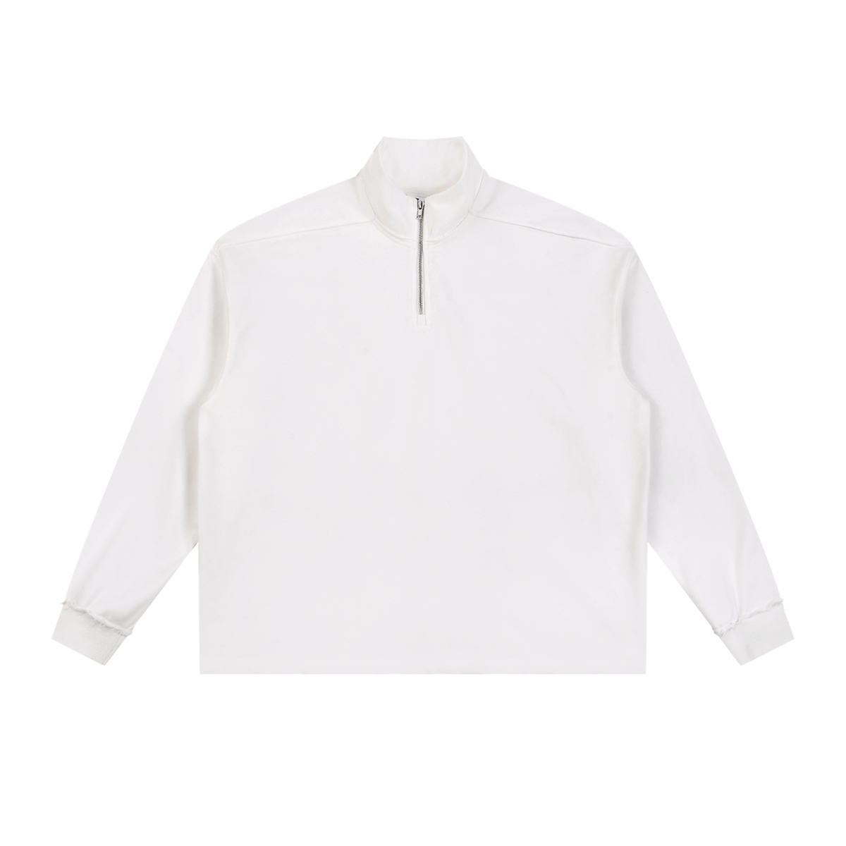 Half-Zip Rolled Edge Fleece Sweatshirt 450GSM