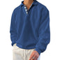 Mens Long Sleeve V-neck Lapel sweater
