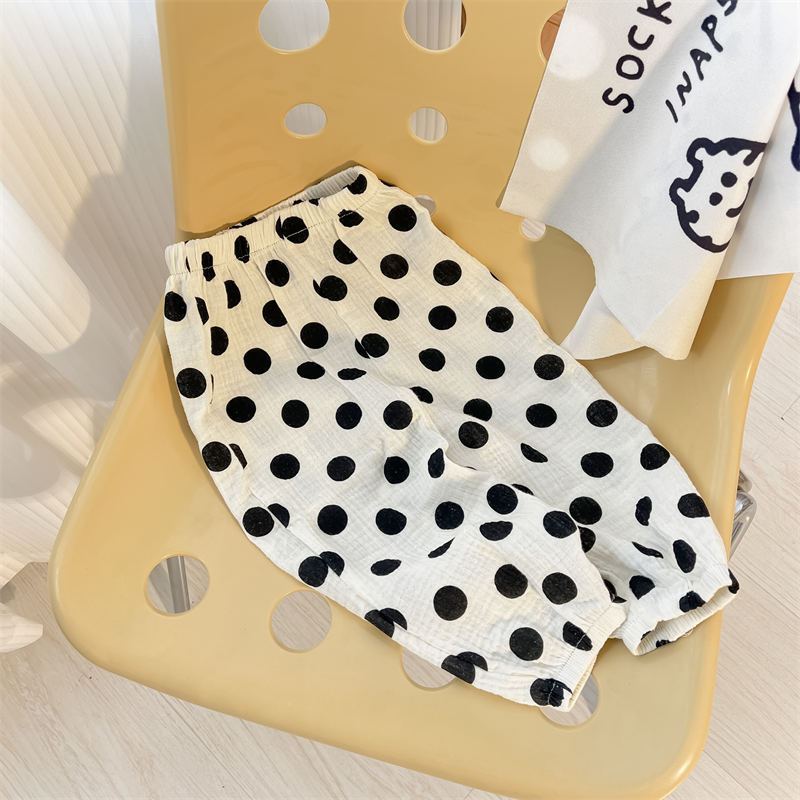 Children's Double-Layer Gauze Breathable Trousers