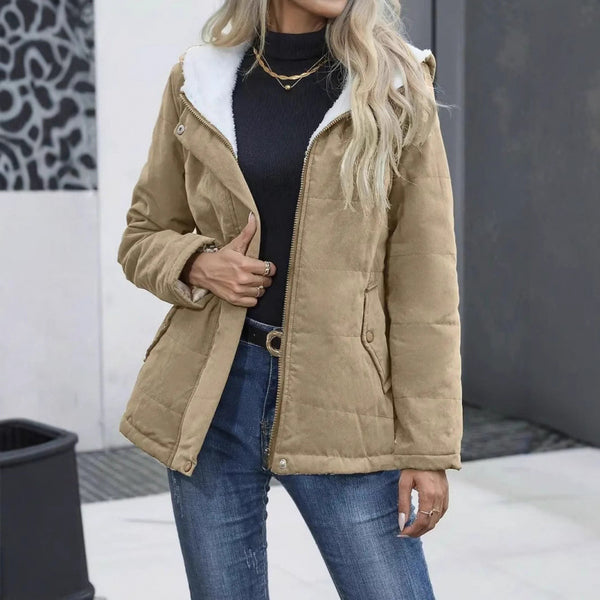 Fleece-Lined Hooded Coat