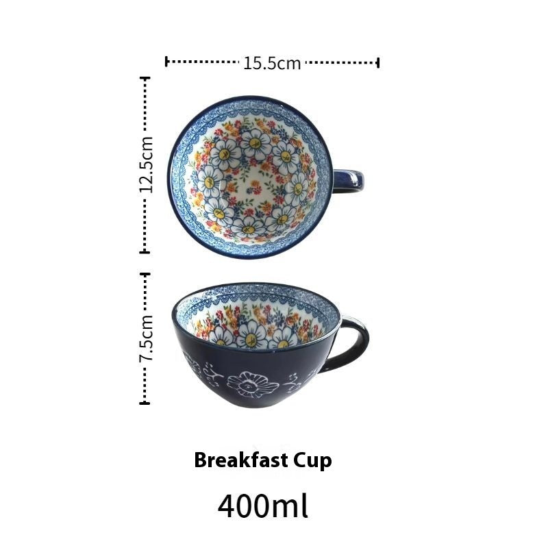 Ceramic Cup Cute Appearance Home Drinking Cup Hand Painted