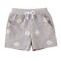 Girls Light Gray Printing Little Daisy Shorts