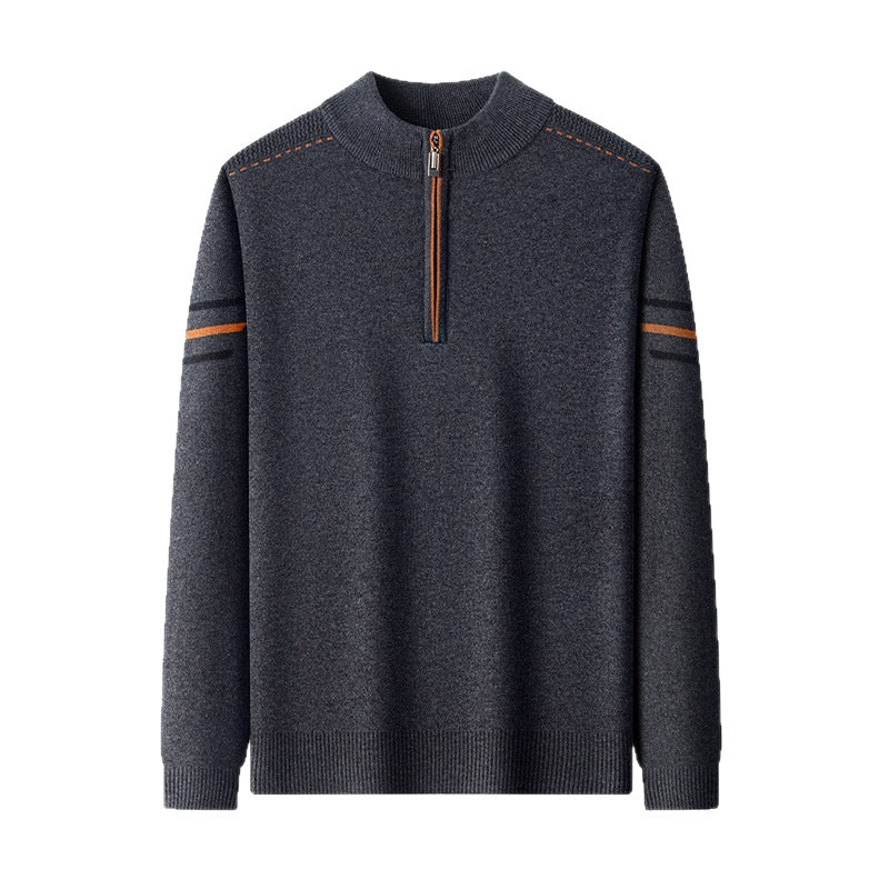 Half-Turtleneck Wool Sweater