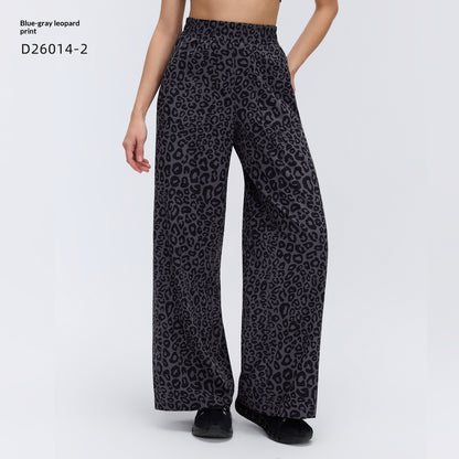 Drawstring Casual Wide-leg Pants