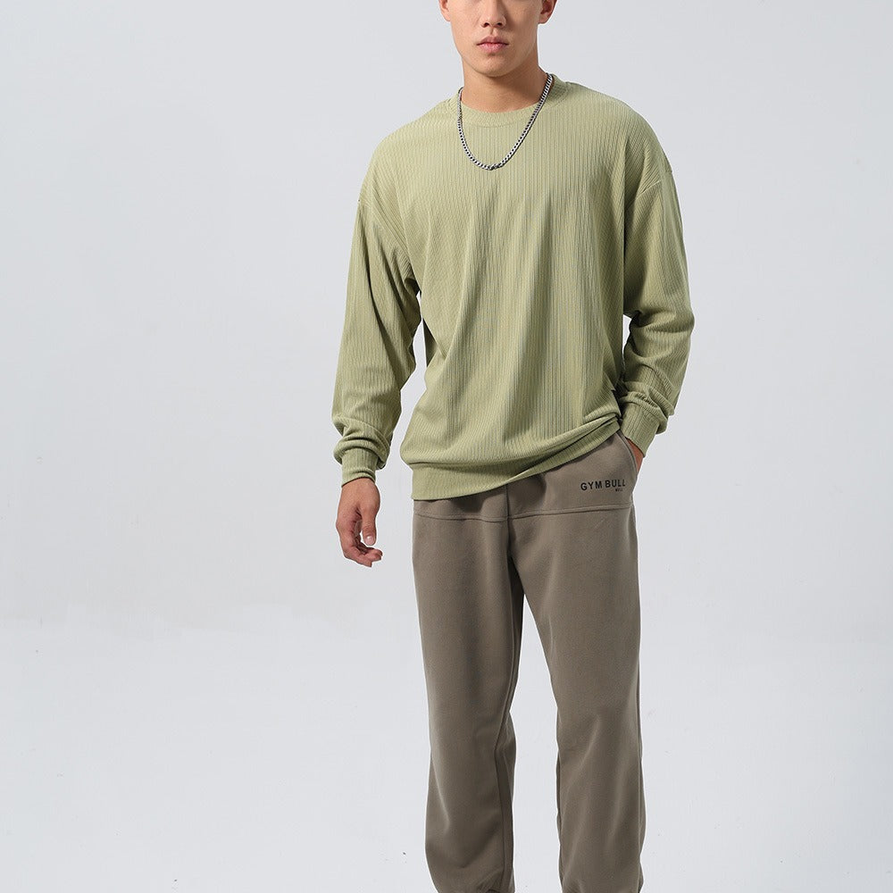 Jacquard Striped Sports Hoodie