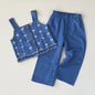 Girls Printed Top And Pants Two-piece Set