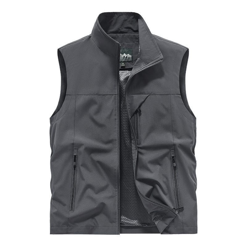 Mens Casual Stand CollarVest