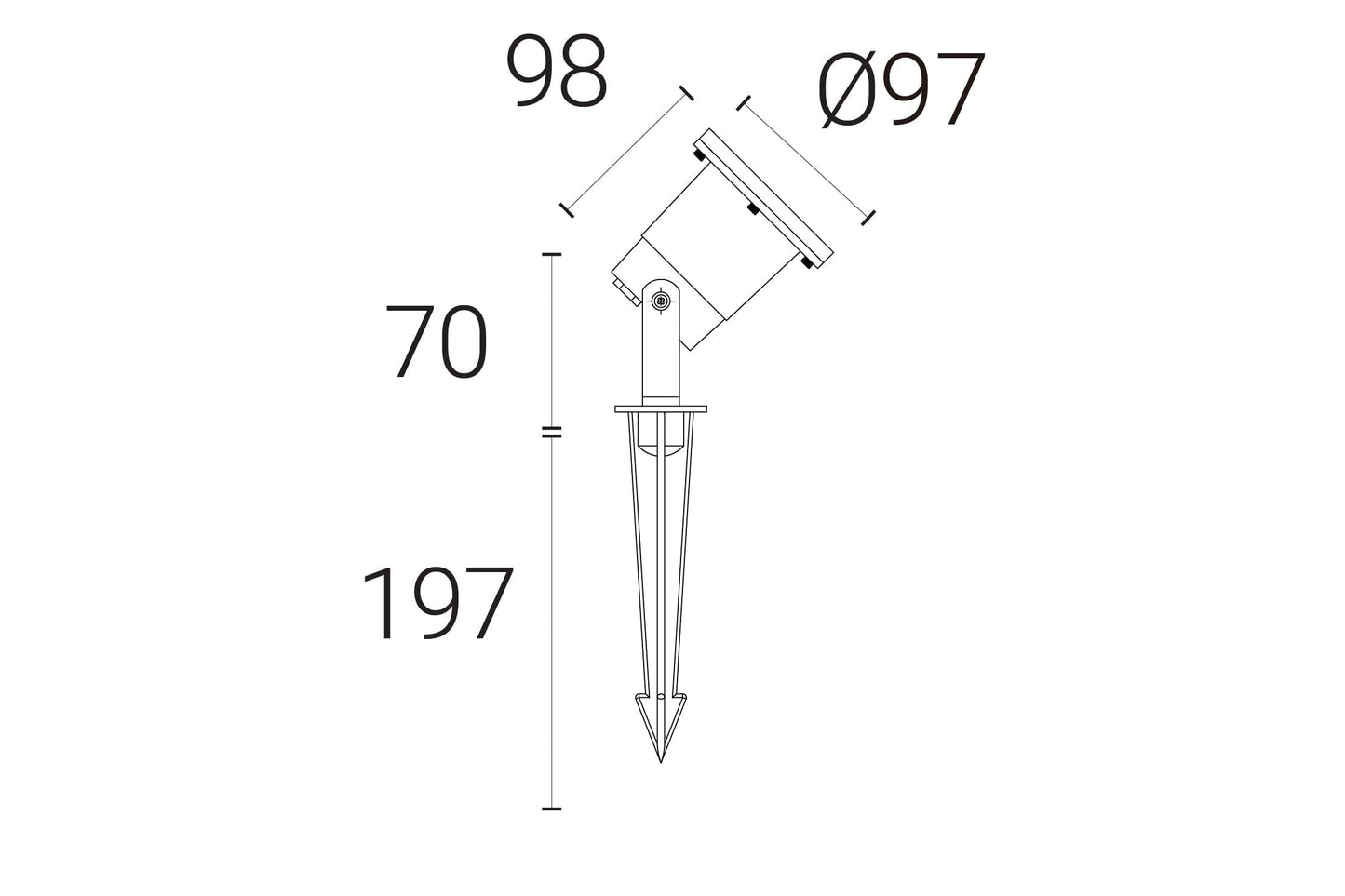 4lite GU10 Outdoor Garden Spike Light