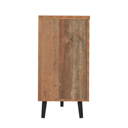 Sideboard Storage Cupboard Kitchen Buffet Sideboard TV Cabinet With Adjustable Shelves Dresser Vertical Cabinet Three Drawers For Living Room Dining Room Bedroom Vintage Brown 140cm