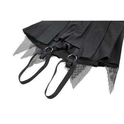 Dark in Love Punk Mesh Layered Skort Shorts
