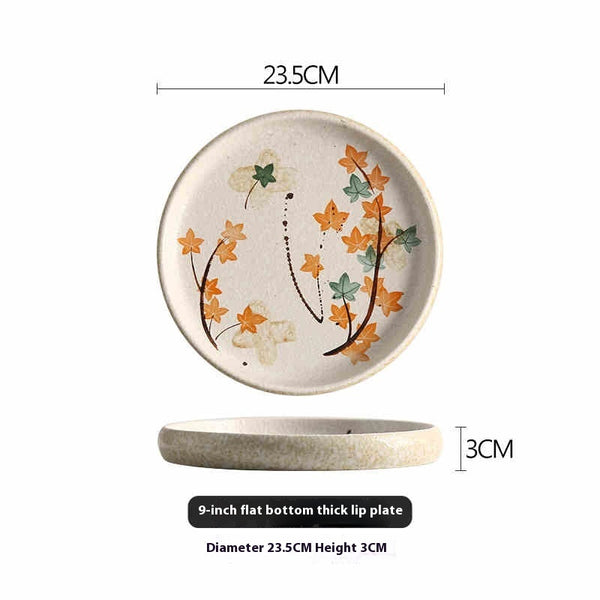 Creative Ceramic Minimalist Flat Plate Dinner Plate - Stuffs & Savers