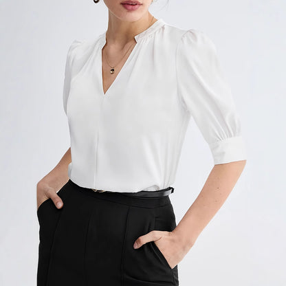 V-neck Half-sleeve Shirt