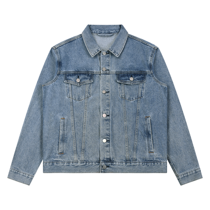Unisex Vintage Wash Denim Jacket 440GSM