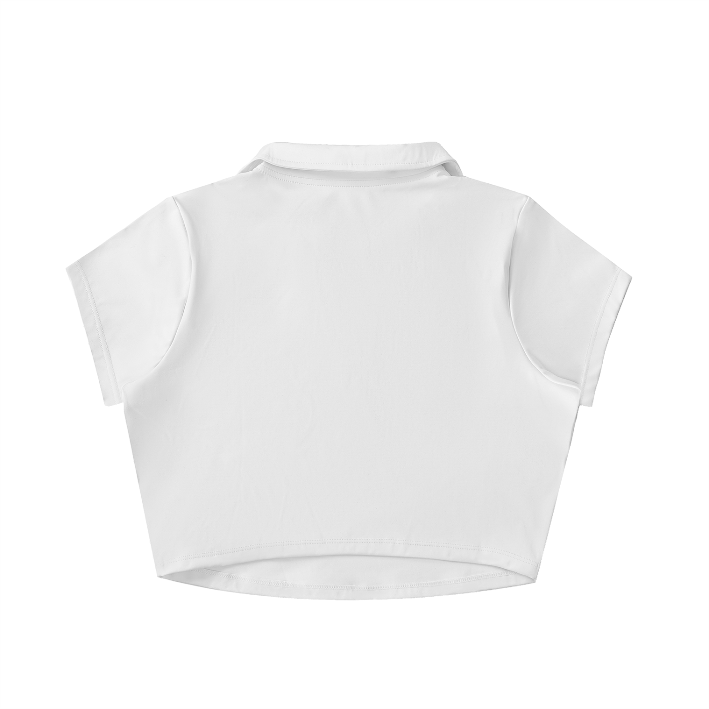 Womens V-Neck Lapel Crop Top