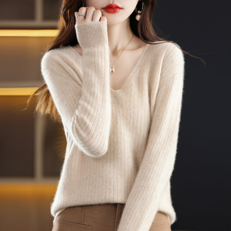 Women's Knitwear V-neck Pullover