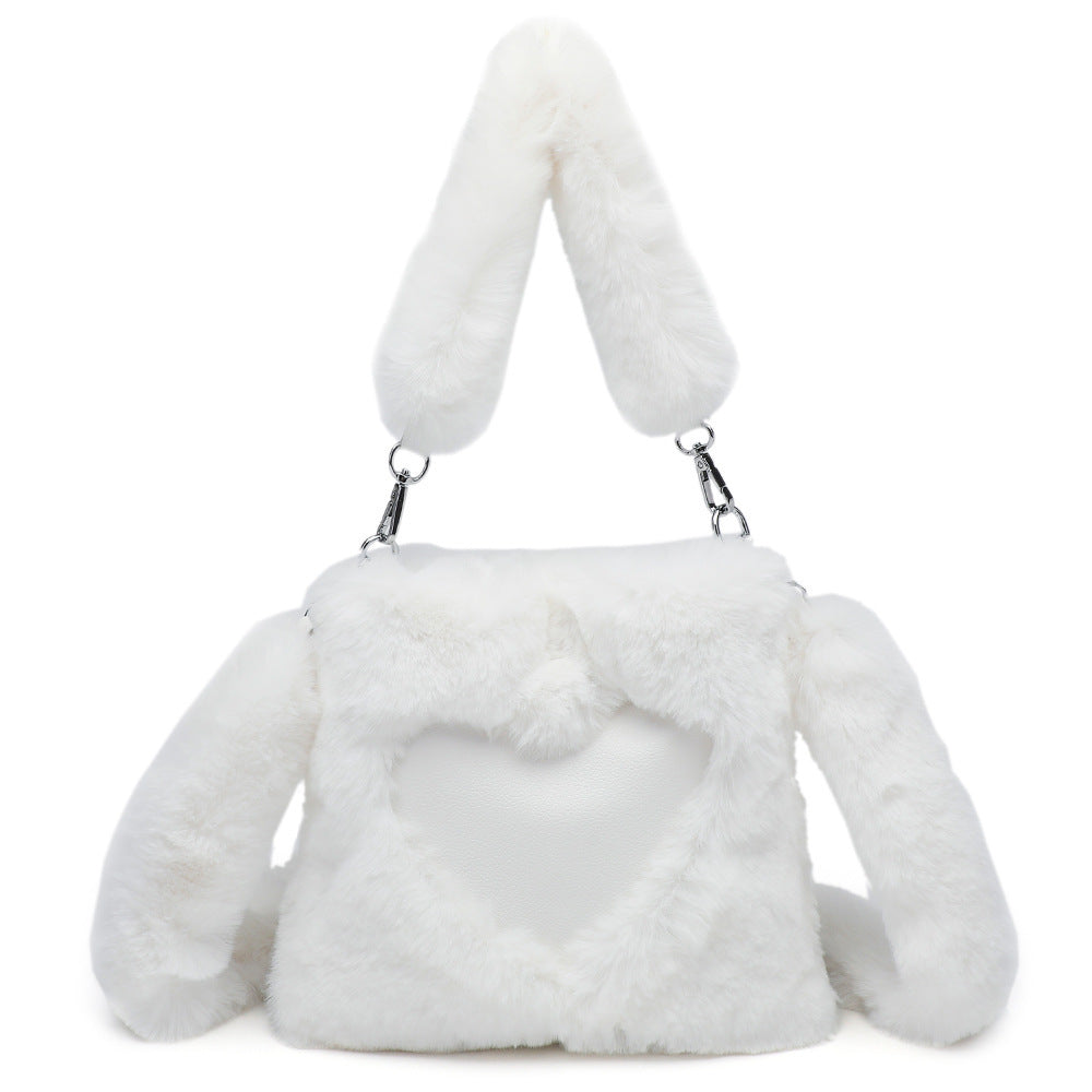 Sac à bandoulière duveteux pour femmes, sac à main à poignée supérieure, sac à main d'automne-hiver en peluche, sacs de courses tendance pour filles, sacs à main pour femmes