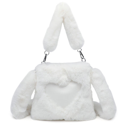 Sac à bandoulière duveteux pour femmes, sac à main à poignée supérieure, sac à main d'automne-hiver en peluche, sacs de courses tendance pour filles, sacs à main pour femmes