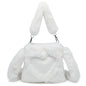 Sac à bandoulière duveteux pour femmes, sac à main à poignée supérieure, sac à main d'automne-hiver en peluche, sacs de courses tendance pour filles, sacs à main pour femmes