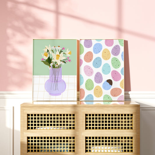 LILAC SPRING GLASS VASE PRINT